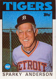1986 Topps Baseball Cards      411     Sparky Anderson MG